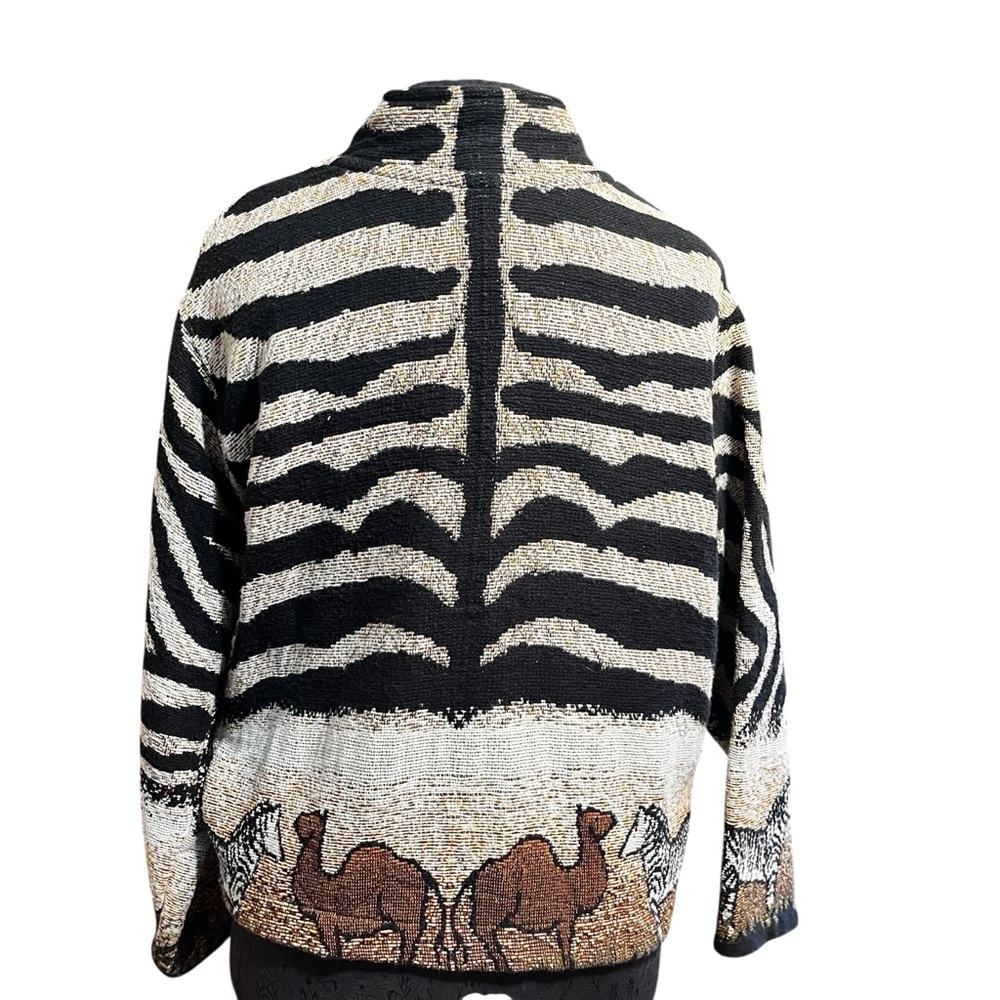Sugar Street Weavers Vintage Safari Print Jacket Medium USA - Picture 9 of 10